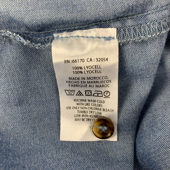 **SOLD**Pilcro and Letterpress Anthropologie Off the Shoulder Chambray Dress - Picture 6 of 6